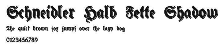 Schneidler Halb Fette Shadow Preview