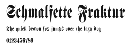 Schmalfette Fraktur Preview