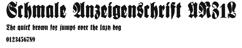 Schmale Anzeigenschrift UNZ1L Preview
