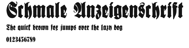 Schmale Anzeigenschrift Preview