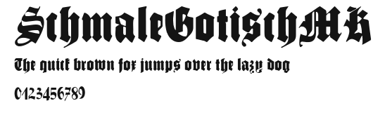 SchmaleGotischMK Preview