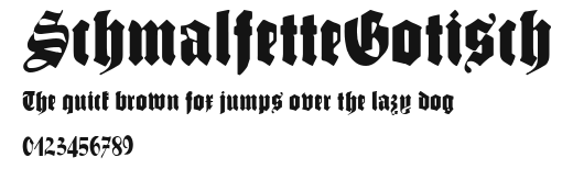 SchmalfetteGotisch Preview