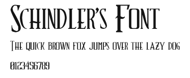 Schindler’s Font Preview