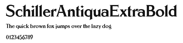 SchillerAntiquaExtraBold Preview