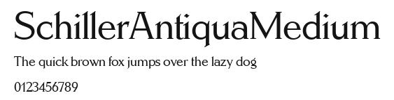 SchillerAntiquaMedium Preview
