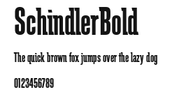 SchindlerBold Preview