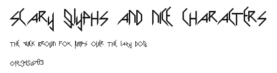 Scary Glyphs and Nice Characters Preview