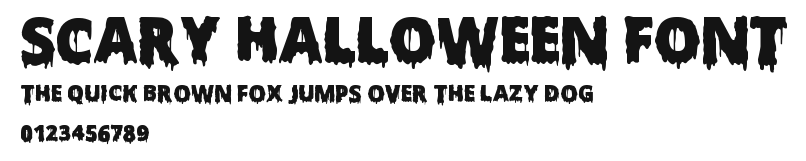 Scary Halloween Font Preview