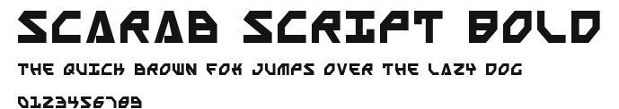 Scarab Script Bold Preview
