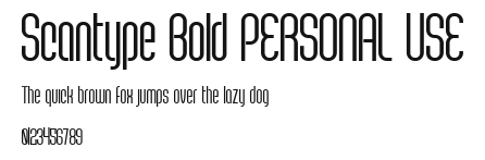 Scantype Bold PERSONAL USE Preview