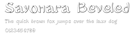 Sayonara Beveled Preview