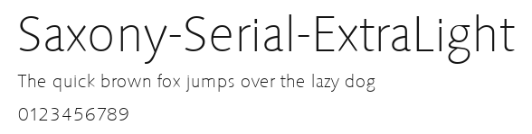 Saxony-Serial-ExtraLight Preview