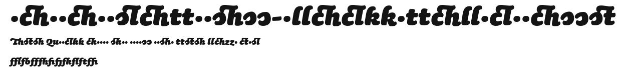 SaunaLigatures-BlackItalicSwash Preview