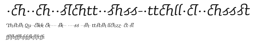 SaunaLigatures-ItalicSwash Preview