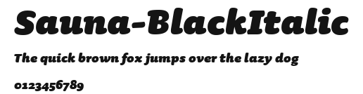 Sauna-BlackItalic Preview