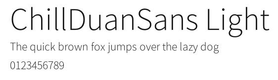 ChillDuanSans Light Preview