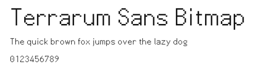 Terrarum Sans Bitmap Preview
