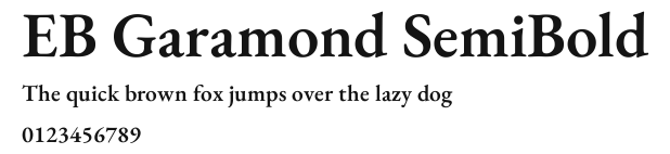 EB Garamond SemiBold Preview