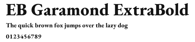 EB Garamond ExtraBold Preview