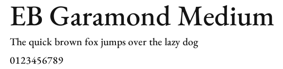 EB Garamond Medium Preview