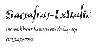 Sassafras-LxItalic Preview