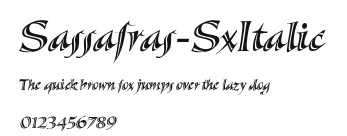 Sassafras-SxItalic Preview