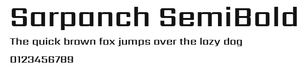 Sarpanch SemiBold Preview