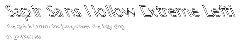 Sapir Sans Hollow Extreme Lefti Preview