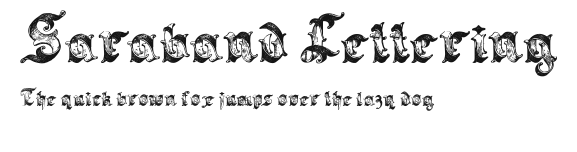 Saraband Lettering Preview