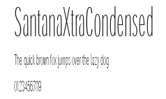 SantanaXtraCondensed Preview