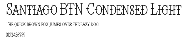 Santiago BTN Condensed Light Preview