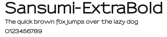 Sansumi-ExtraBold Preview