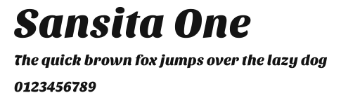 Sansita One Preview