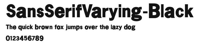 SansSerifVarying-Black Preview