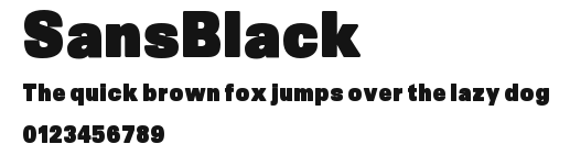SansBlack Preview