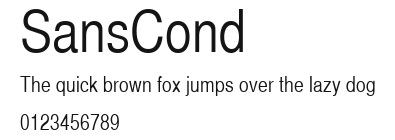 SansCond Preview