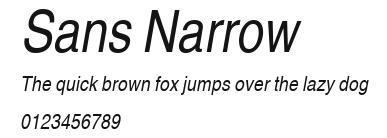 Sans Narrow Preview
