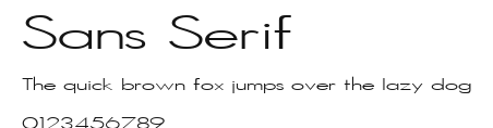 Sans Serif Preview