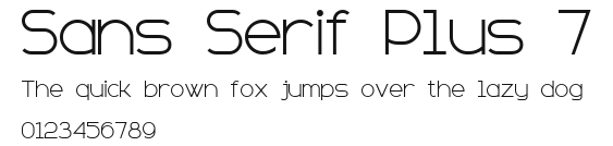 Sans Serif Plus 7 Preview