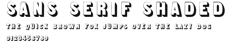 Sans Serif Shaded Preview