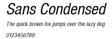 Sans Condensed Preview