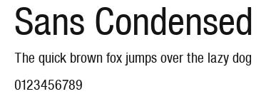 Sans Condensed Preview