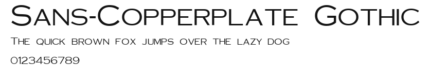 Sans-Copperplate Gothic Preview