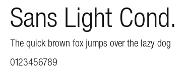 Sans Light Cond. Preview