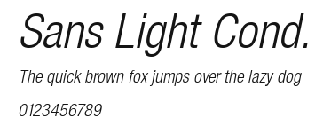 Sans Light Cond. Preview