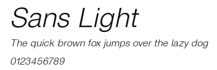 Sans Light Preview