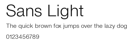 Sans Light Preview