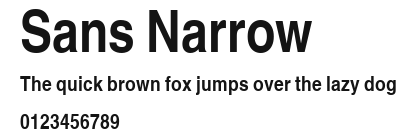 Sans Narrow Preview
