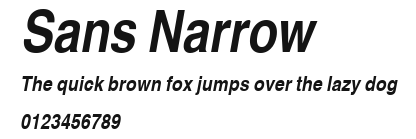 Sans Narrow Preview