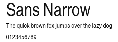 Sans Narrow Preview